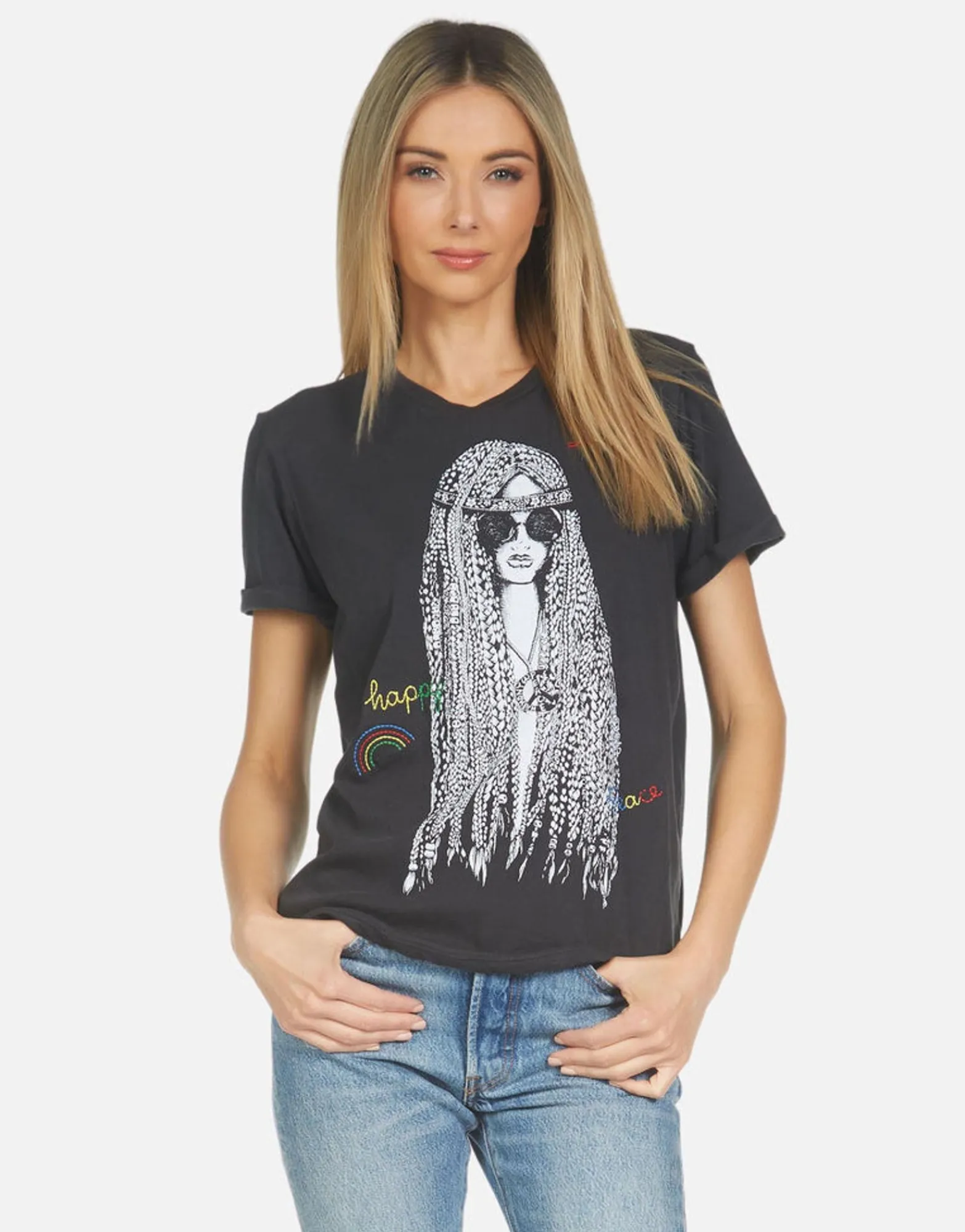 New Edda Hippie Girl Women Short Sleeve
