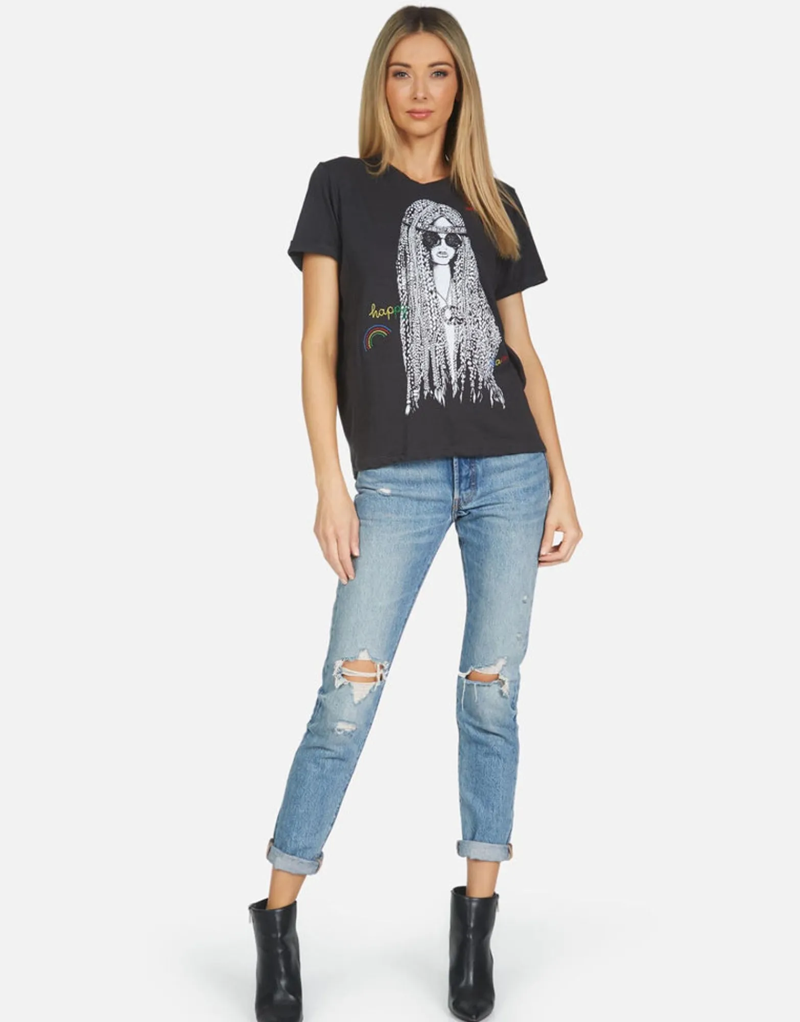 New Edda Hippie Girl Women Short Sleeve