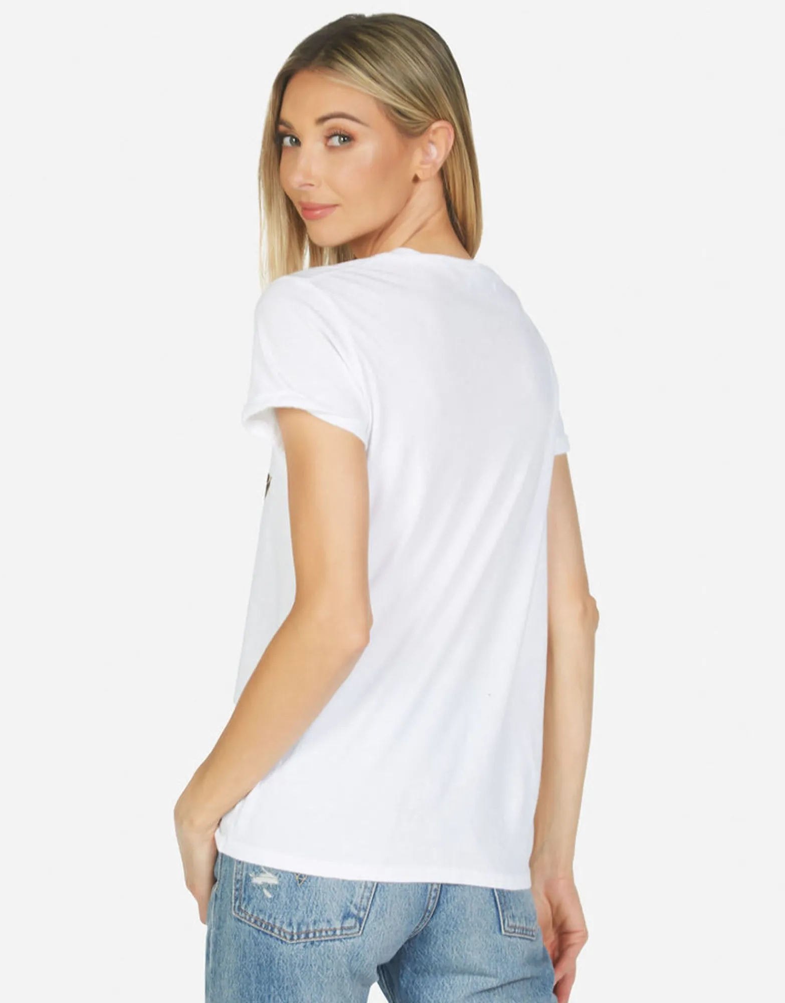 Cheap Edda Leopard Star Lip Women Short Sleeve