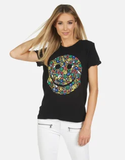 New Edda Lucky Happy Face Women Short Sleeve