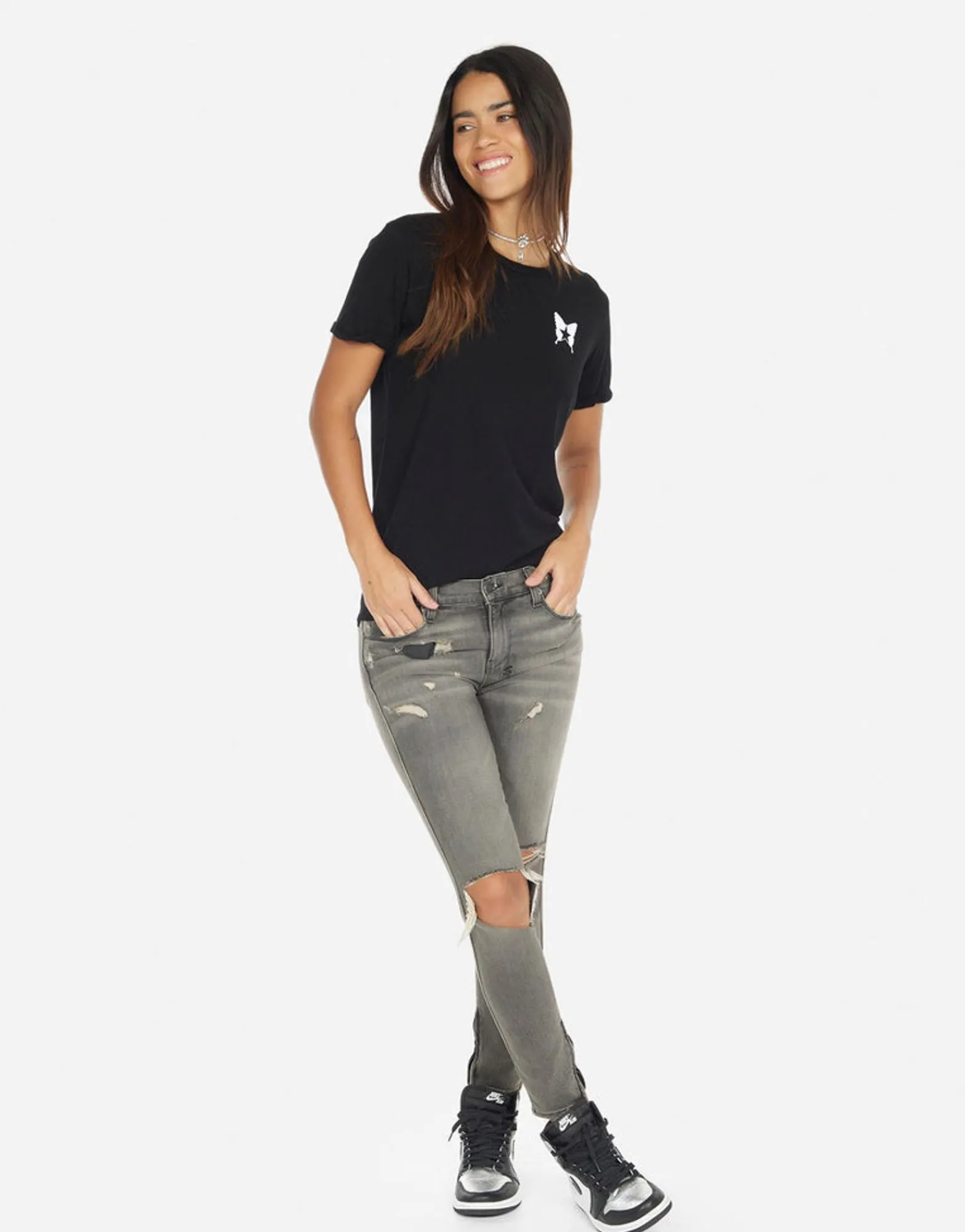 Flash Sale Edda Rock Star Butterfly Women Short Sleeve