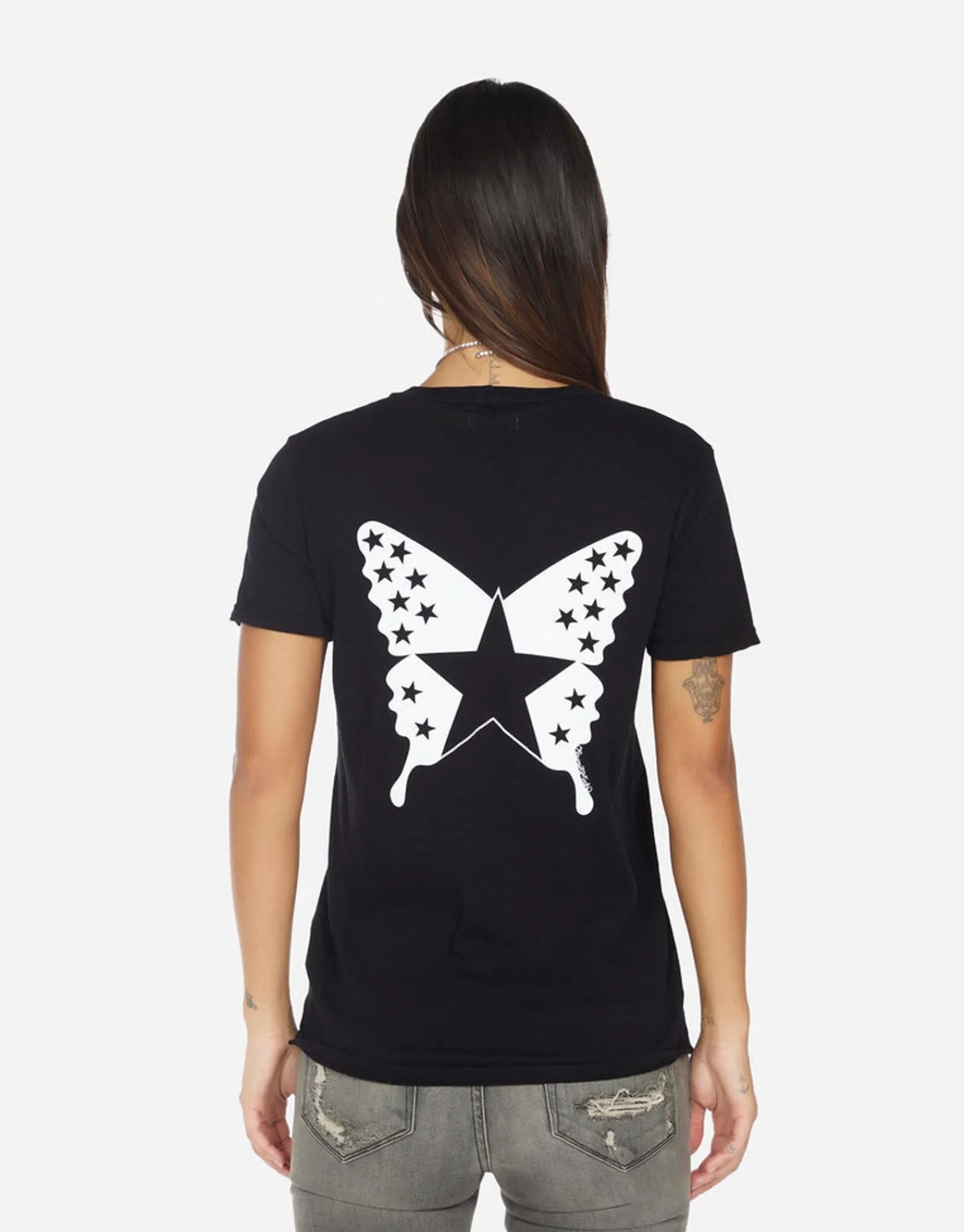 Flash Sale Edda Rock Star Butterfly Women Short Sleeve
