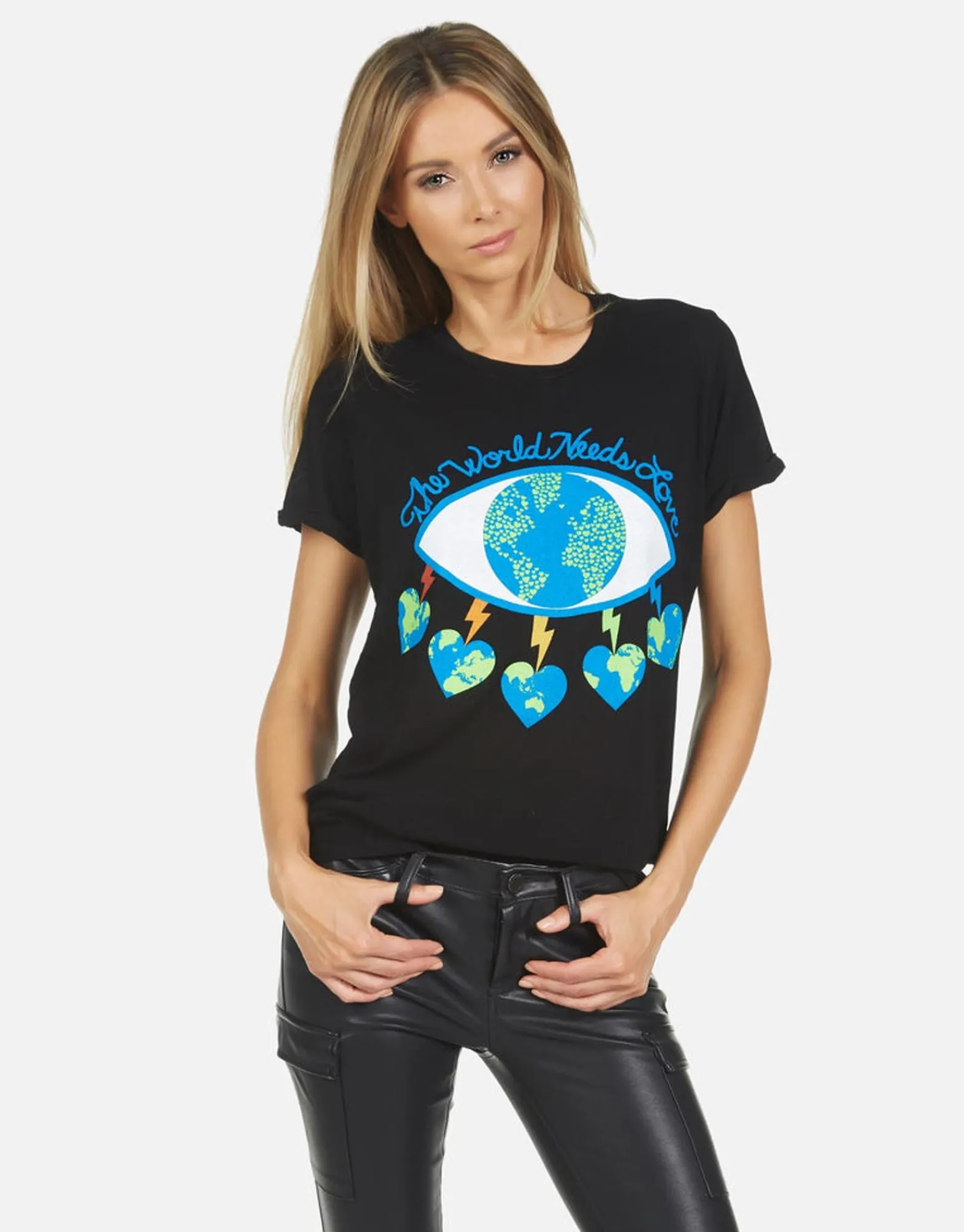 Fashion Edda Worlds Peace Lips Women Short Sleeve