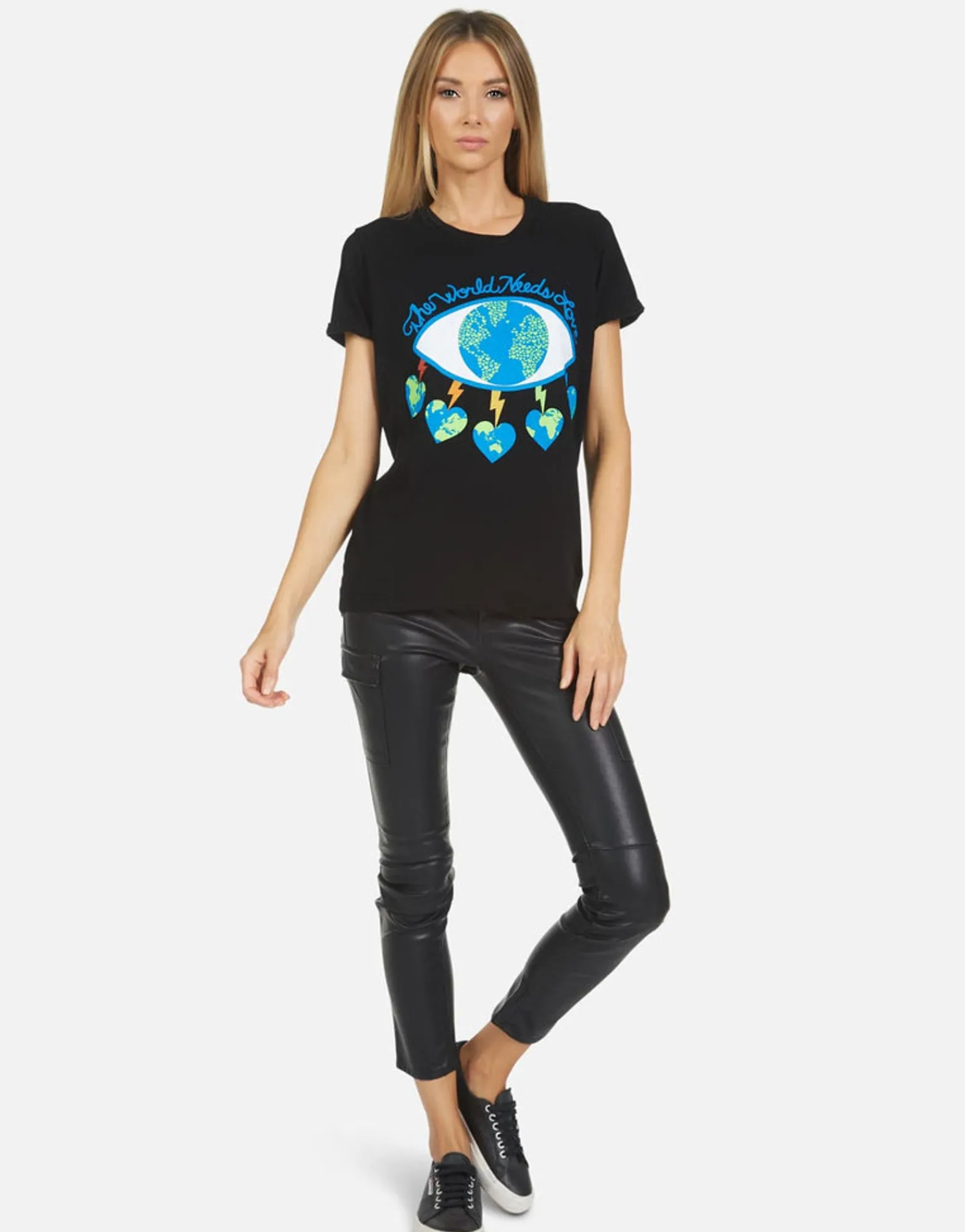 Fashion Edda Worlds Peace Lips Women Short Sleeve