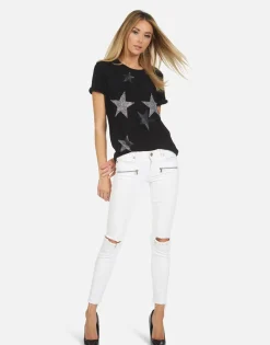 Clearance Edda X Crystal Multi Stars Women Short Sleeve