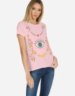 Hot Edda X Floral Eye Love Women Short Sleeve