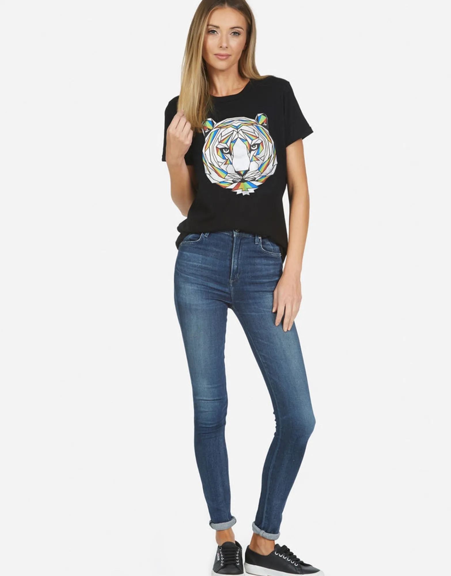 Fashion Edda X Geo Tiger Women Short Sleeve