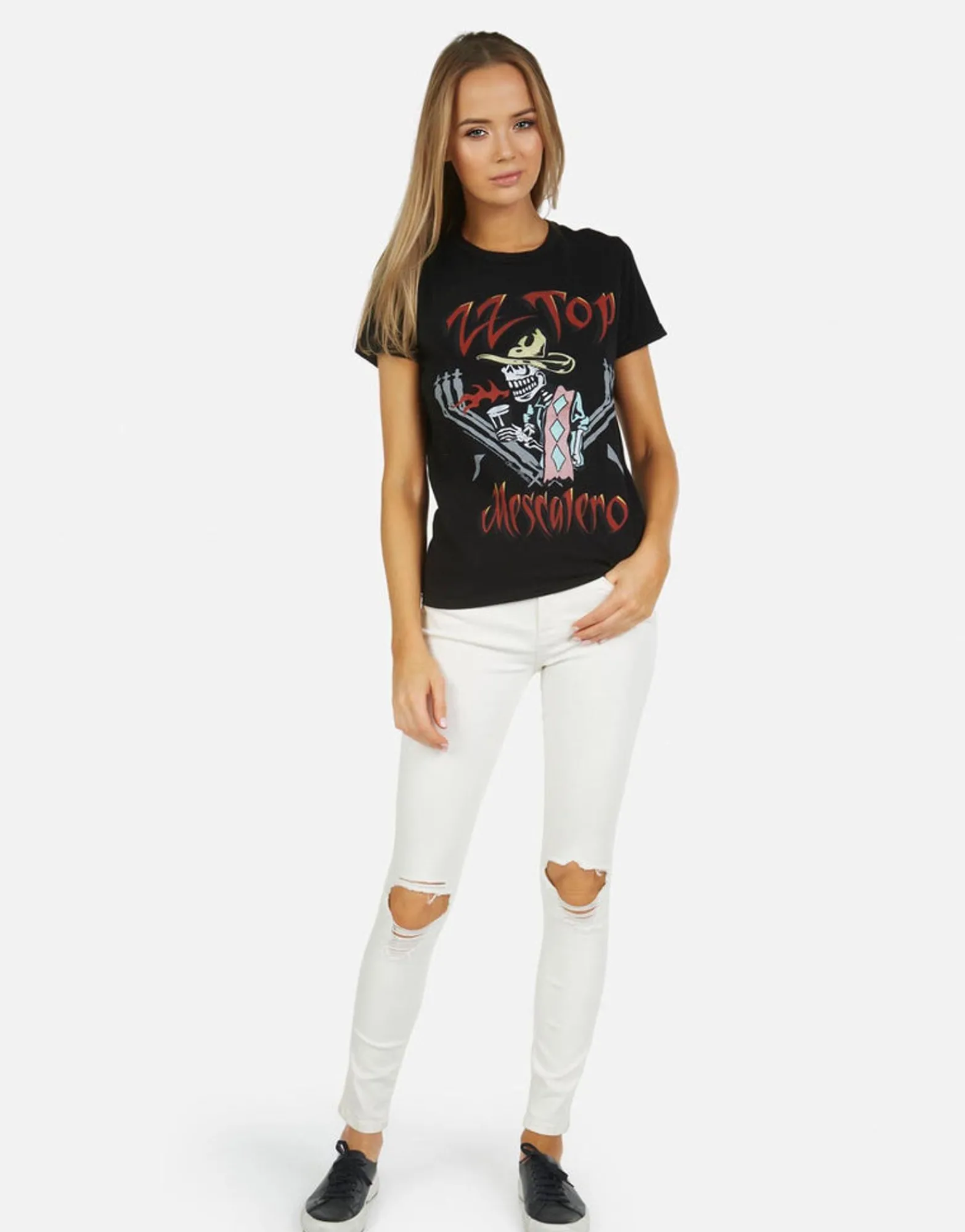 Hot Edda Zz Top Women Short Sleeve