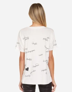 Shop Elara Happy Thoughts Women Short Sleeve
