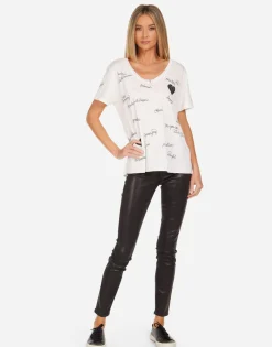 Shop Elara Happy Thoughts Women Short Sleeve