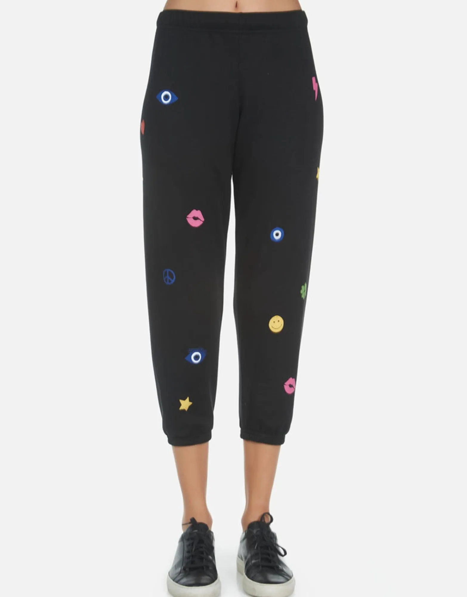Fashion Elements Rainbow Crop Sweatpant | Alana By Women Crop Sweatpants