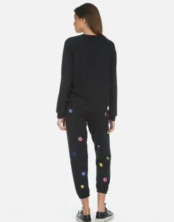 Fashion Elements Rainbow Crop Sweatpant | Alana By Women Crop Sweatpants