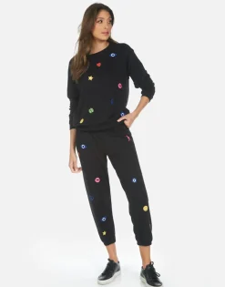 Fashion Elements Rainbow Crop Sweatpant | Alana By Women Crop Sweatpants