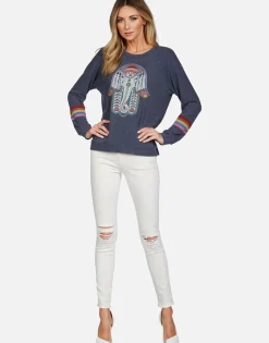 New Elephant Hamsa L/S Raglan Pullover | Everly By Women Long Sleeve