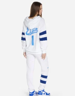 Cheap Elton John Dodgers Classic Hoodie W/ Stripe Sleeves | Nadine By Women Hoodies