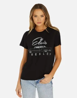 Online Elvis Presley Cadillac Boyfriend Tee In | Wolf By Women Short Sleeve