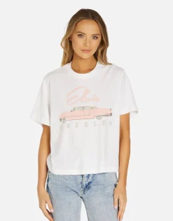 Fashion Elvis Presley Cadillac Crop Tee In | Rue By Women Short Sleeve
