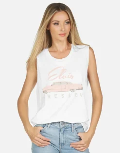 Cheap Elvis Presley Cadillac Vintage Tee | Kel X By Women Short Sleeve
