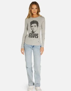 Clearance Elvis Presley Fitted Top In | Kaylee By Women Long Sleeve
