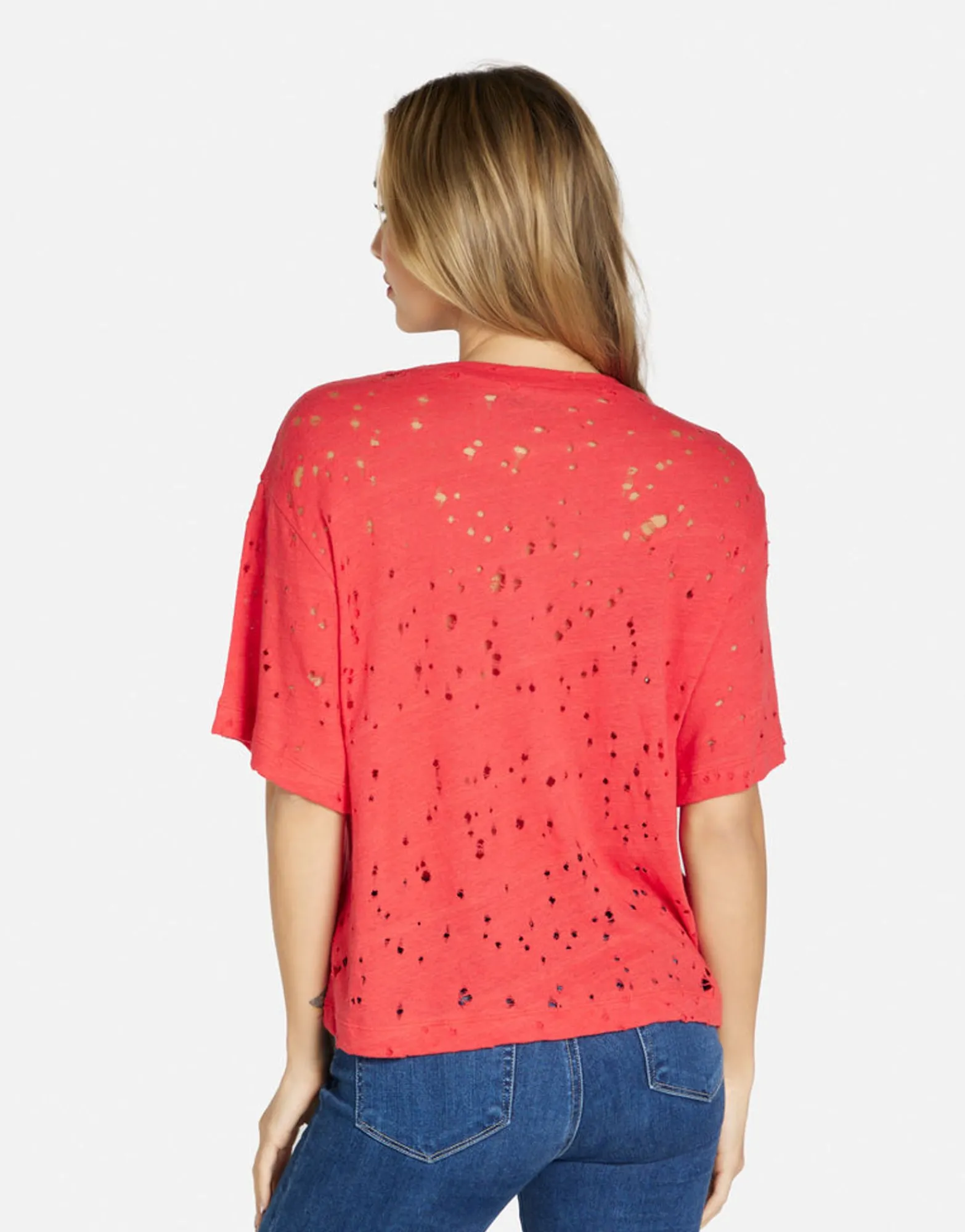 Hot Ernie Distressed Women'S Tee In | Linnea By Women Short Sleeve