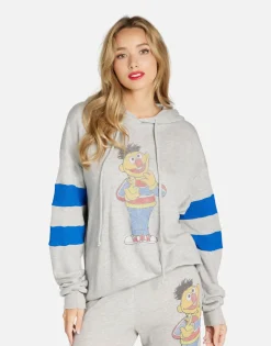 Flash Sale Ernie Hoodie In Heather Grey/ Vibrant Blue | Nadine By Women Hoodies