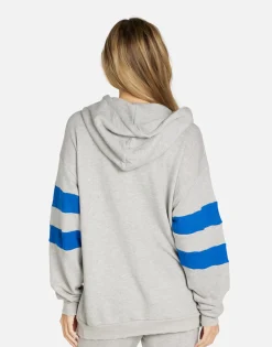 Flash Sale Ernie Hoodie In Heather Grey/ Vibrant Blue | Nadine By Women Hoodies