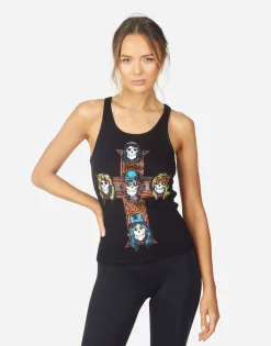 Online Esmerelda Guns N' Roses Cross Women Tanks