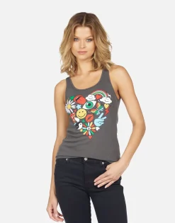 Outlet Esmerelda Retro Elements Heart Women Tanks