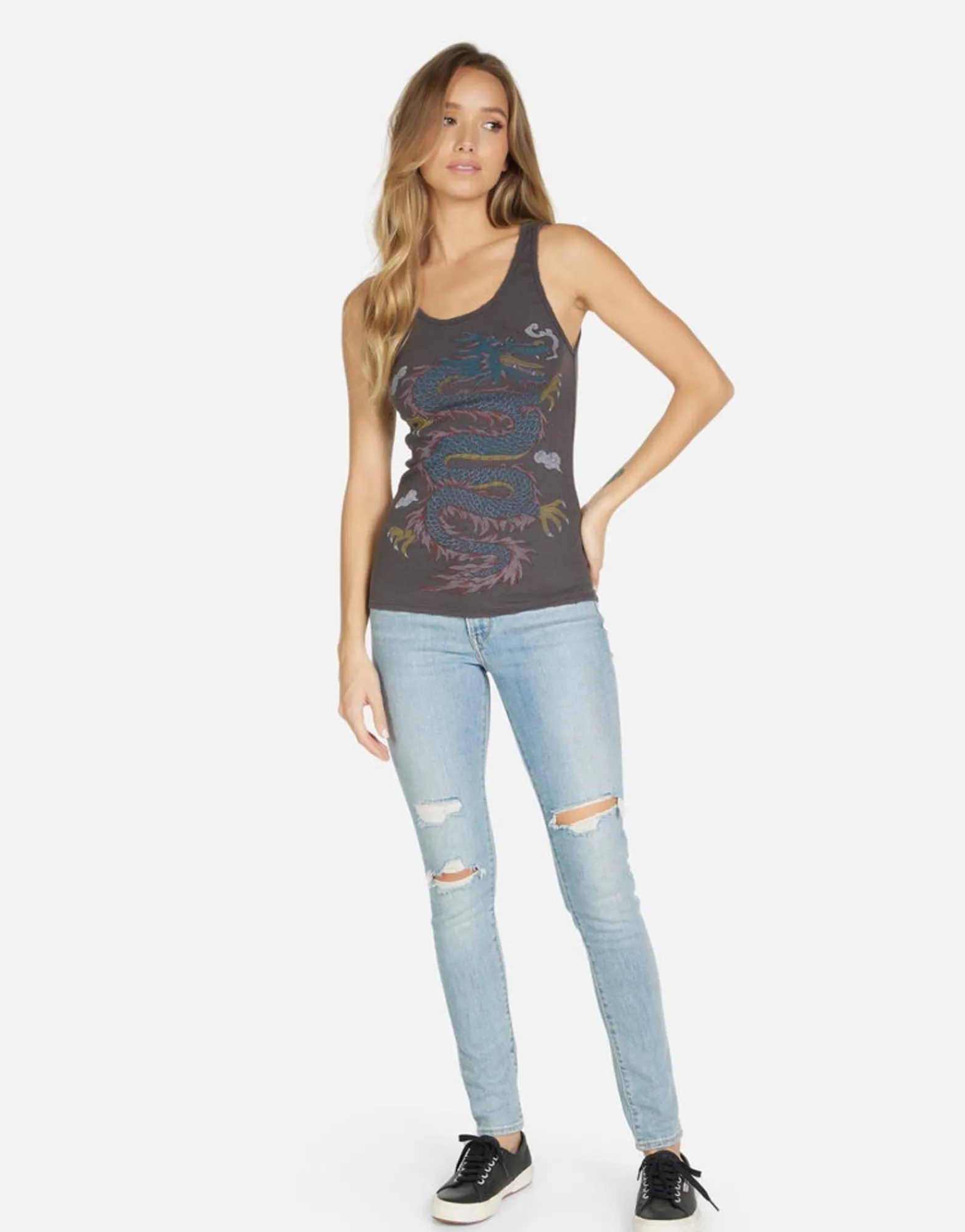 Cheap Esmerelda Vintage Dragon Women Tanks