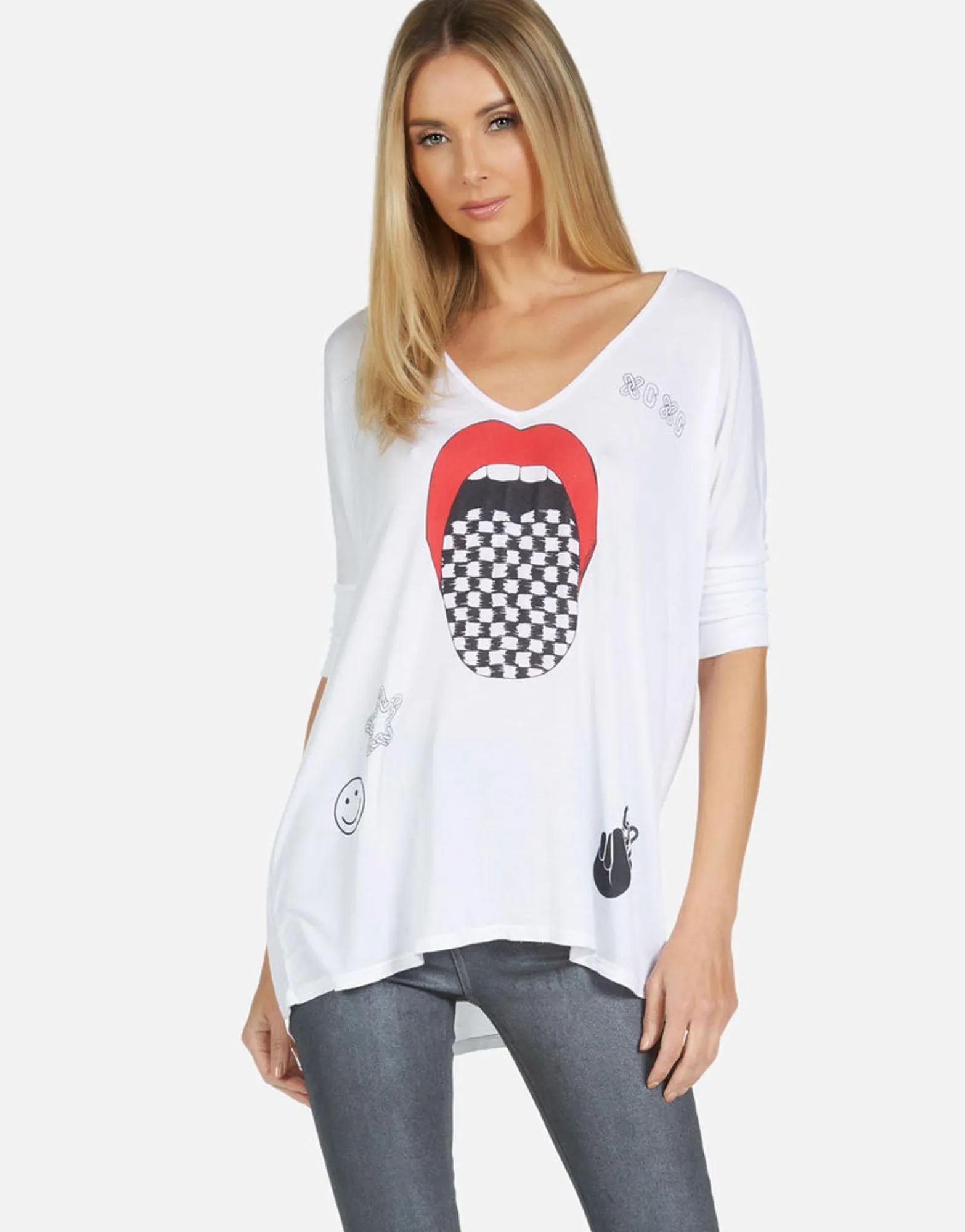 Best Sale Eva Checker Tongue Women Short Sleeve