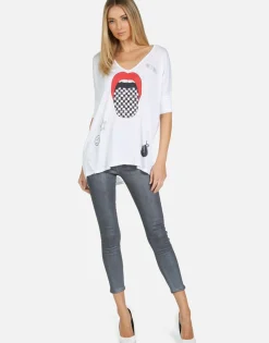 Best Sale Eva Checker Tongue Women Short Sleeve