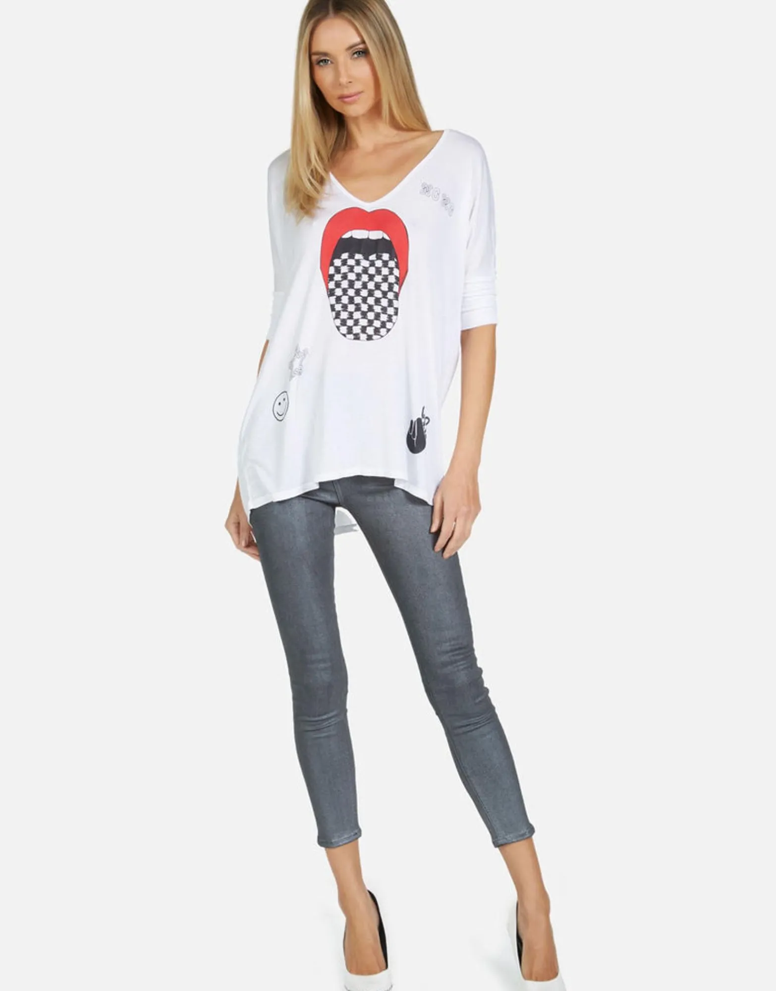 Best Sale Eva Checker Tongue Women Short Sleeve