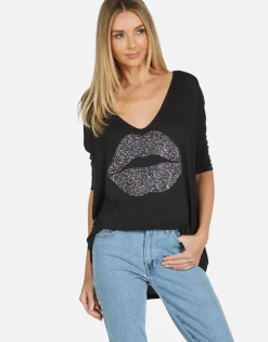 Clearance Eva Sprinkle Lip Women Long Sleeve