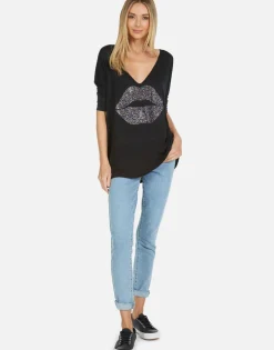Clearance Eva Sprinkle Lip Women Long Sleeve