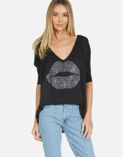 Clearance Eva Sprinkle Lip Women Long Sleeve
