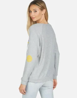 Sale Everly Peace Love Stripe Women Long Sleeve