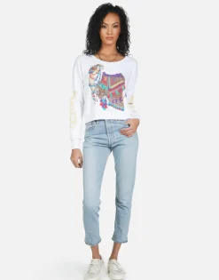 Hot Farrah Peace Love Camel Women Long Sleeve