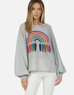 Online Feather Rainbow Cashmere Sweater | Sash By Women Sweaters & Knits