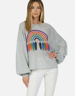 Online Feather Rainbow Cashmere Sweater | Sash By Women Sweaters & Knits