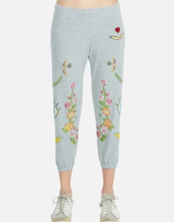 Fashion Floral Eye Love Crop Sweatpant | Alana By Women Crop Sweatpants