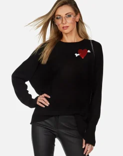 Best Foil Dripping Star Draped Cashmere Sweater | Ladona By Women Sweaters & Knits