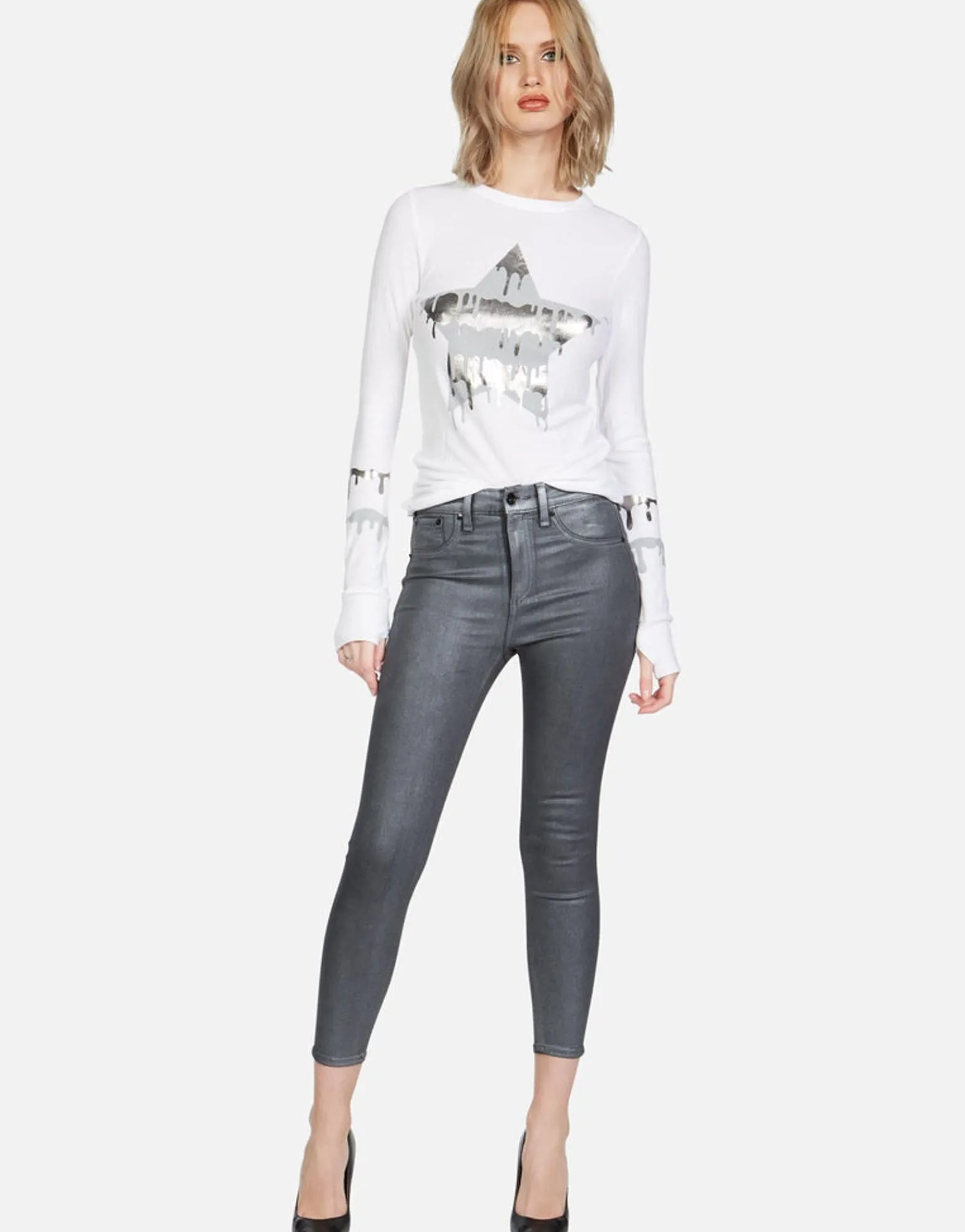 Flash Sale Foil Dripping Star Thermal W/ Thumbhole | Mckinley By Women Long Sleeve