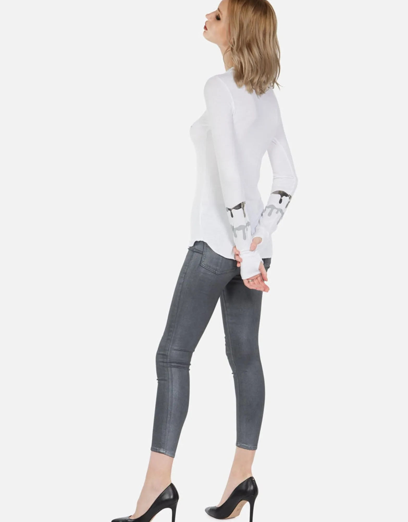 Flash Sale Foil Dripping Star Thermal W/ Thumbhole | Mckinley By Women Long Sleeve