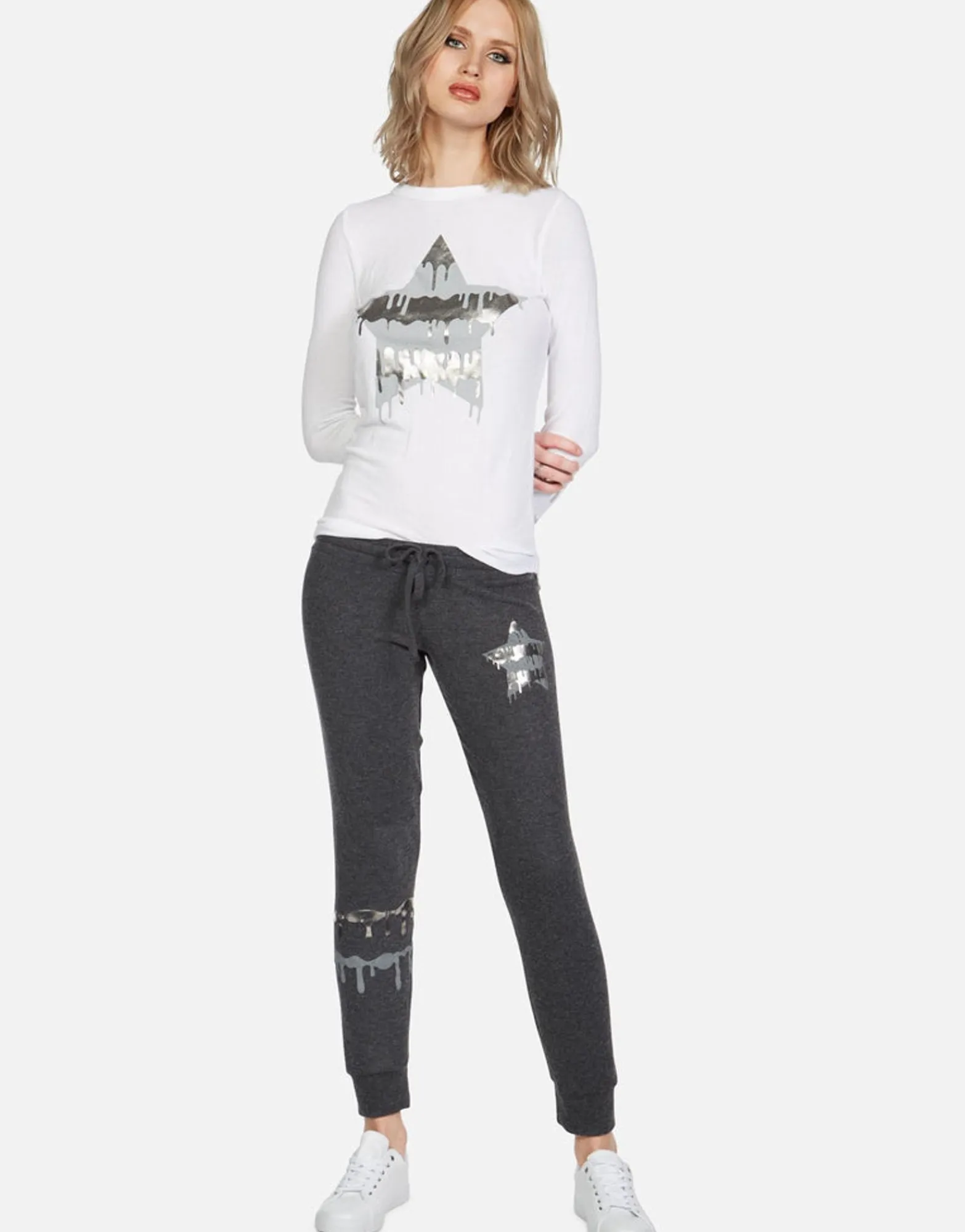 Flash Sale Foil Dripping Star Thermal W/ Thumbhole | Mckinley By Women Long Sleeve