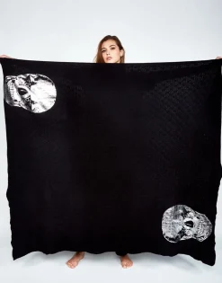 Outlet Foil Star Eye Skull Cashmere Blanket Limited Edition W/ Custom Box Lifestyle