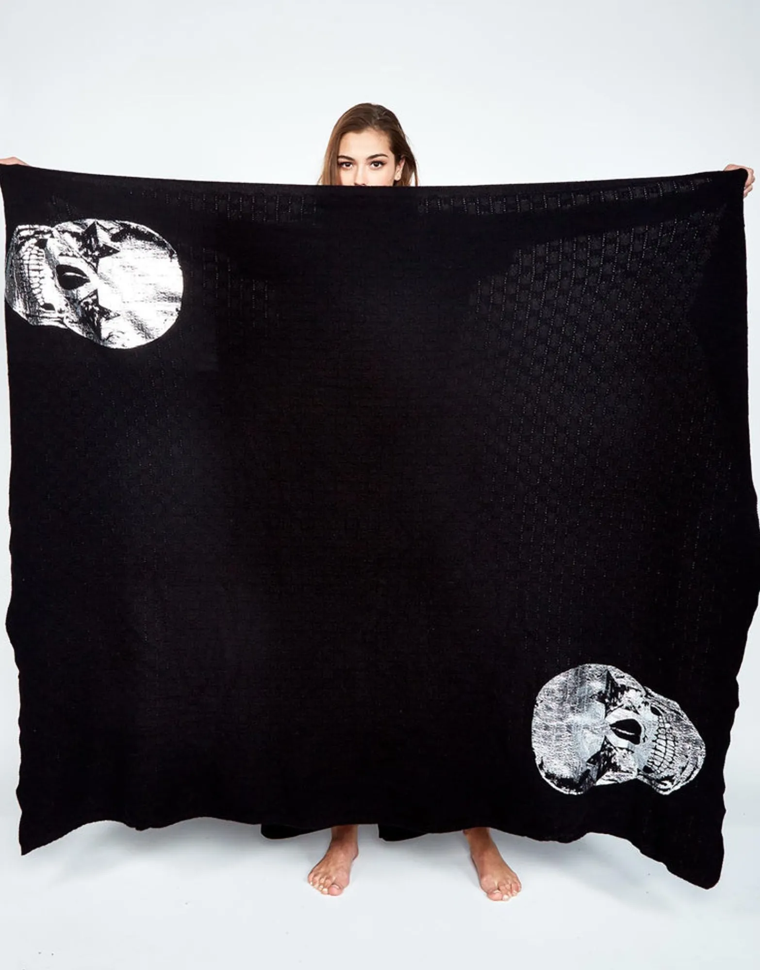 Outlet Foil Star Eye Skull Cashmere Blanket Limited Edition W/ Custom Box Lifestyle