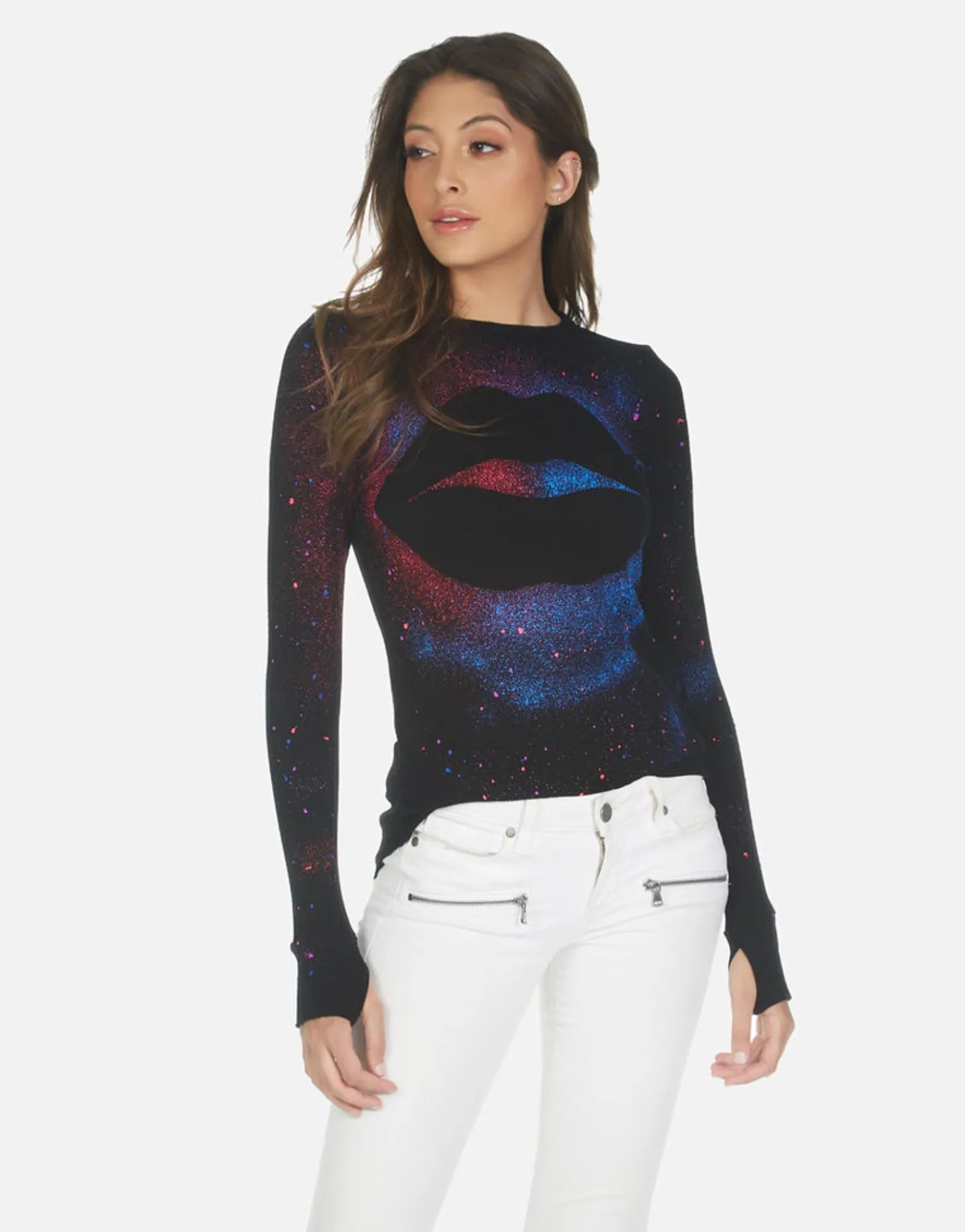 Clearance Galaxy Lip L/S Fitted Top W/ Thumbholes | Mckinley X By Women Long Sleeve