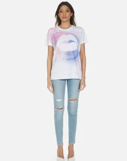 Cheap Galaxy Lip Splatter S/S Boyfriend Tee | Wolf By Women Short Sleeve