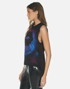 Clearance Galaxy Lip Women'S Crop Tank | Kinzington By Women Tanks