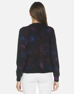 Best Sale Galaxy Lip Women'S L/S Crop Pullover Tee | Luella By Women Long Sleeve